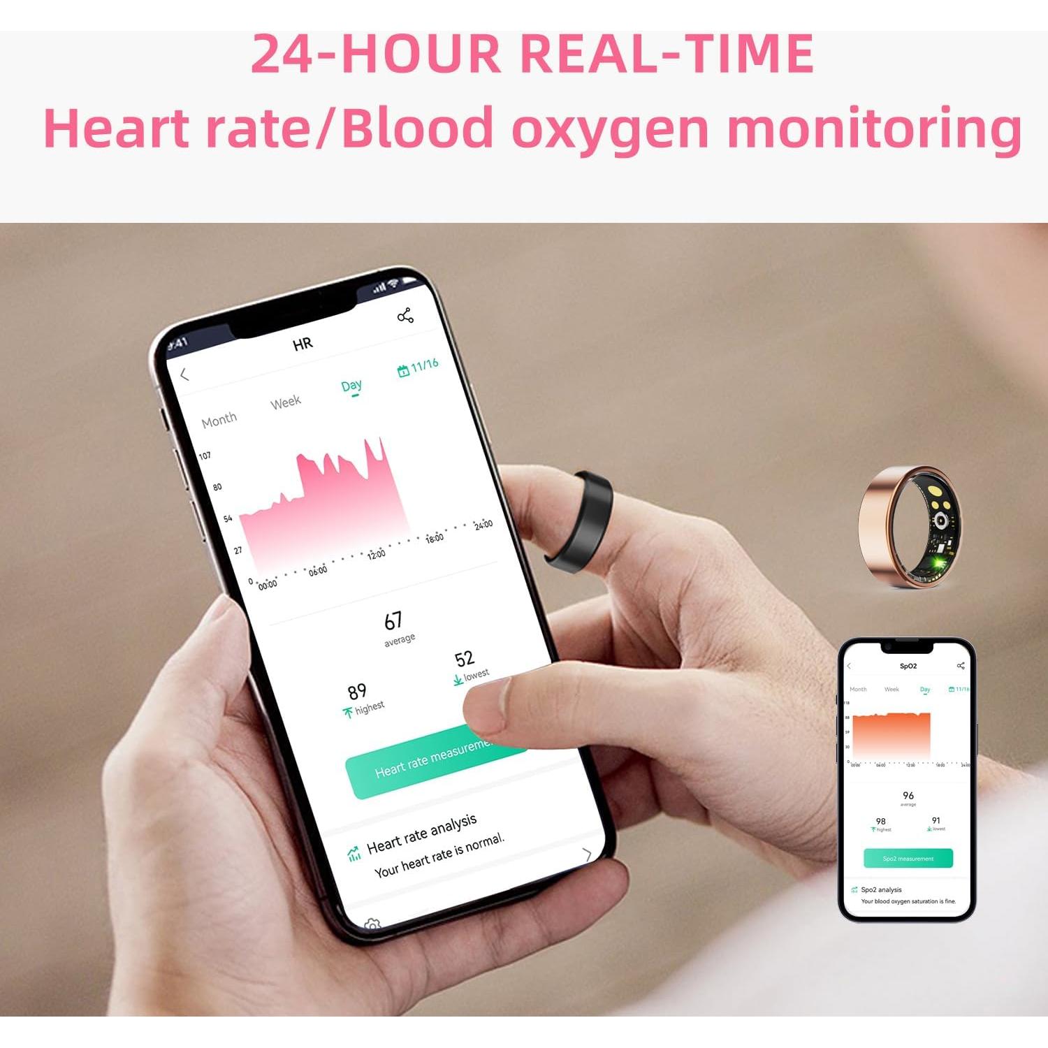 Anillo Inteligente Ailyfu e6f9b6b3 - Monitoreo de Salud y Sueño