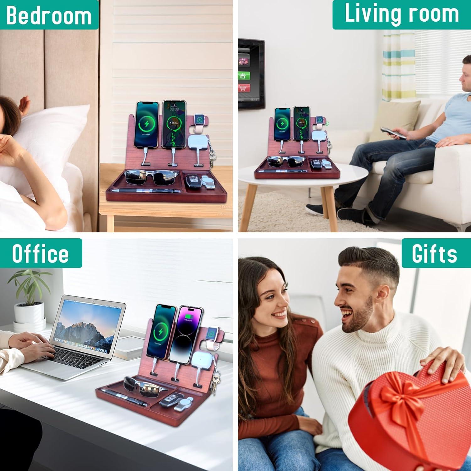 Estación de Carga USB Madera Xunhomon 22.5W PD QC3.0