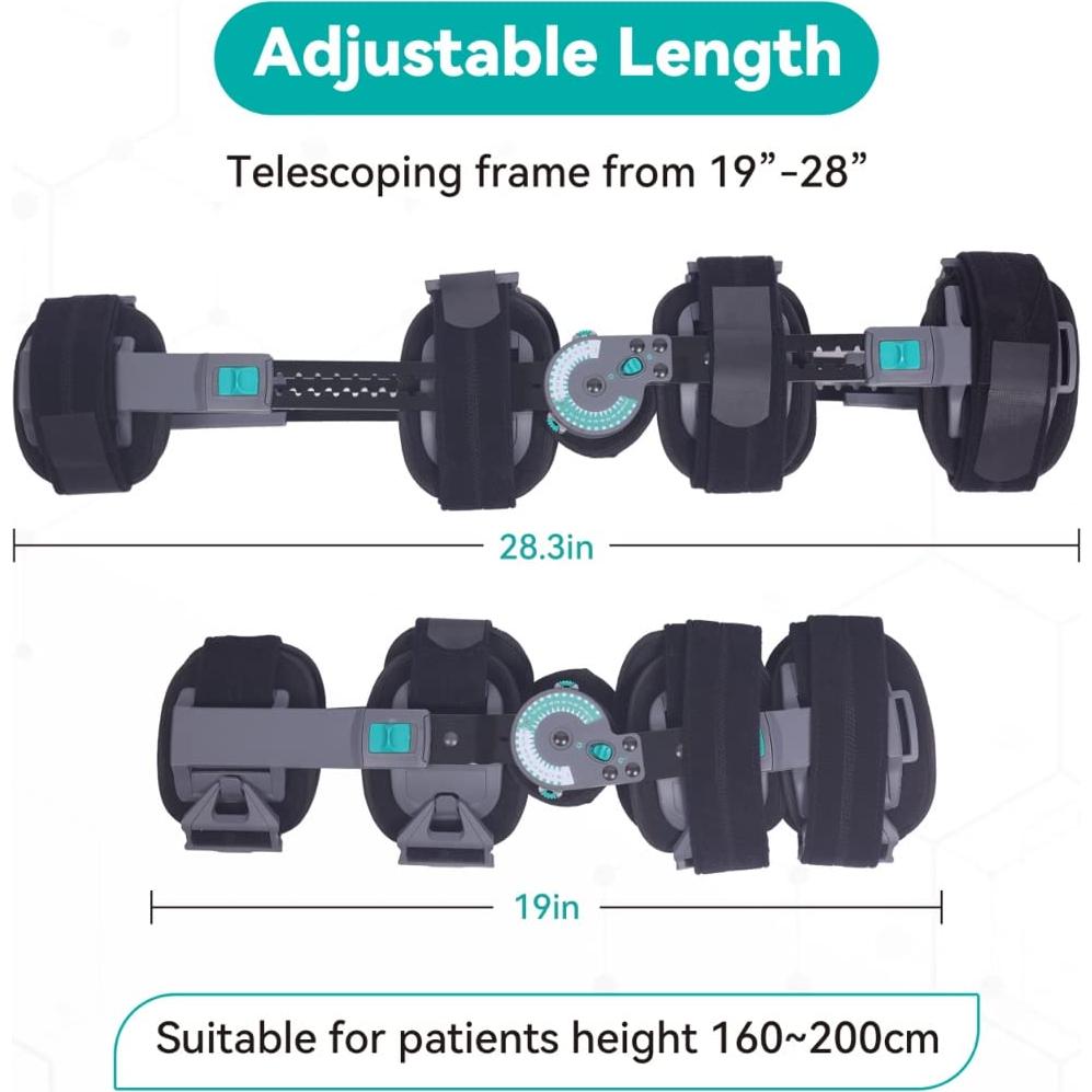 Férula de Rodilla DOUKOM Ajustable con Bisagra para Rehabilitación