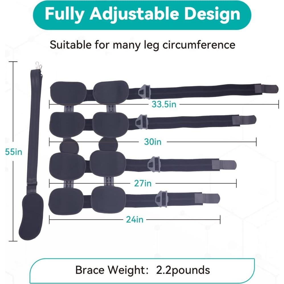 Férula de Rodilla DOUKOM Ajustable con Bisagra para Rehabilitación