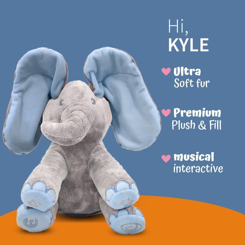 Elefante de Peluche Interactivo Dimple Kyle 30.48 cm Azul