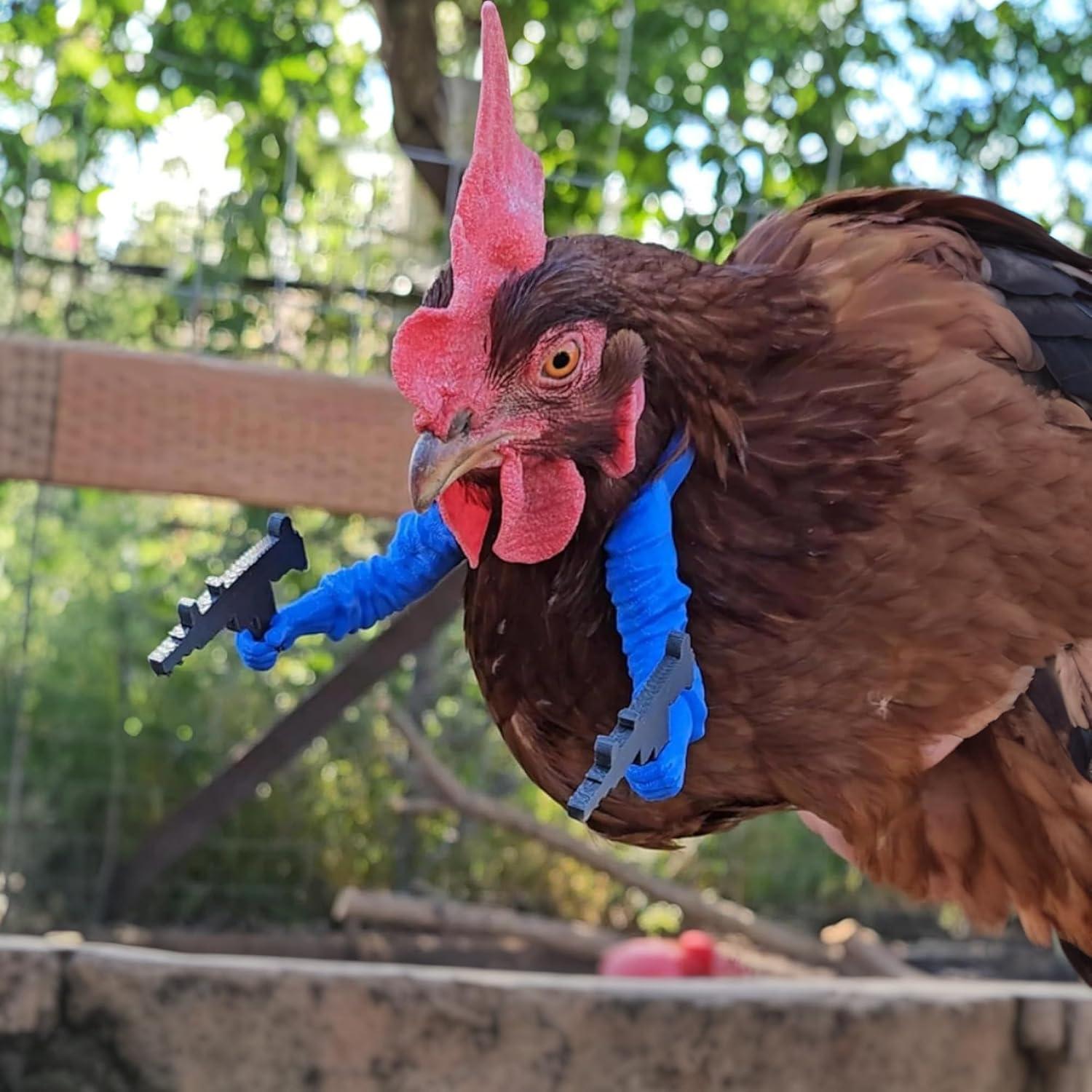 Brazo Falso de Pollo con Decoración de Arma LUOBEIYAOHL Amarillo