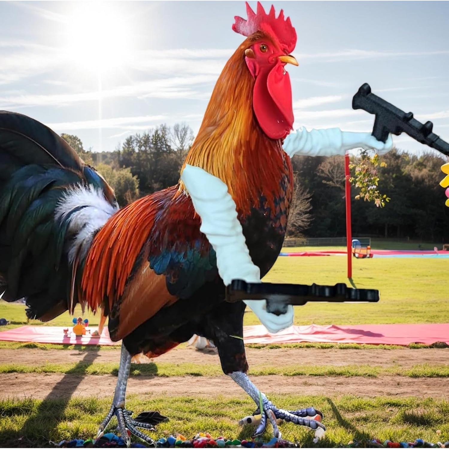 Brazo Falso de Pollo con Decoración de Arma LUOBEIYAOHL Amarillo