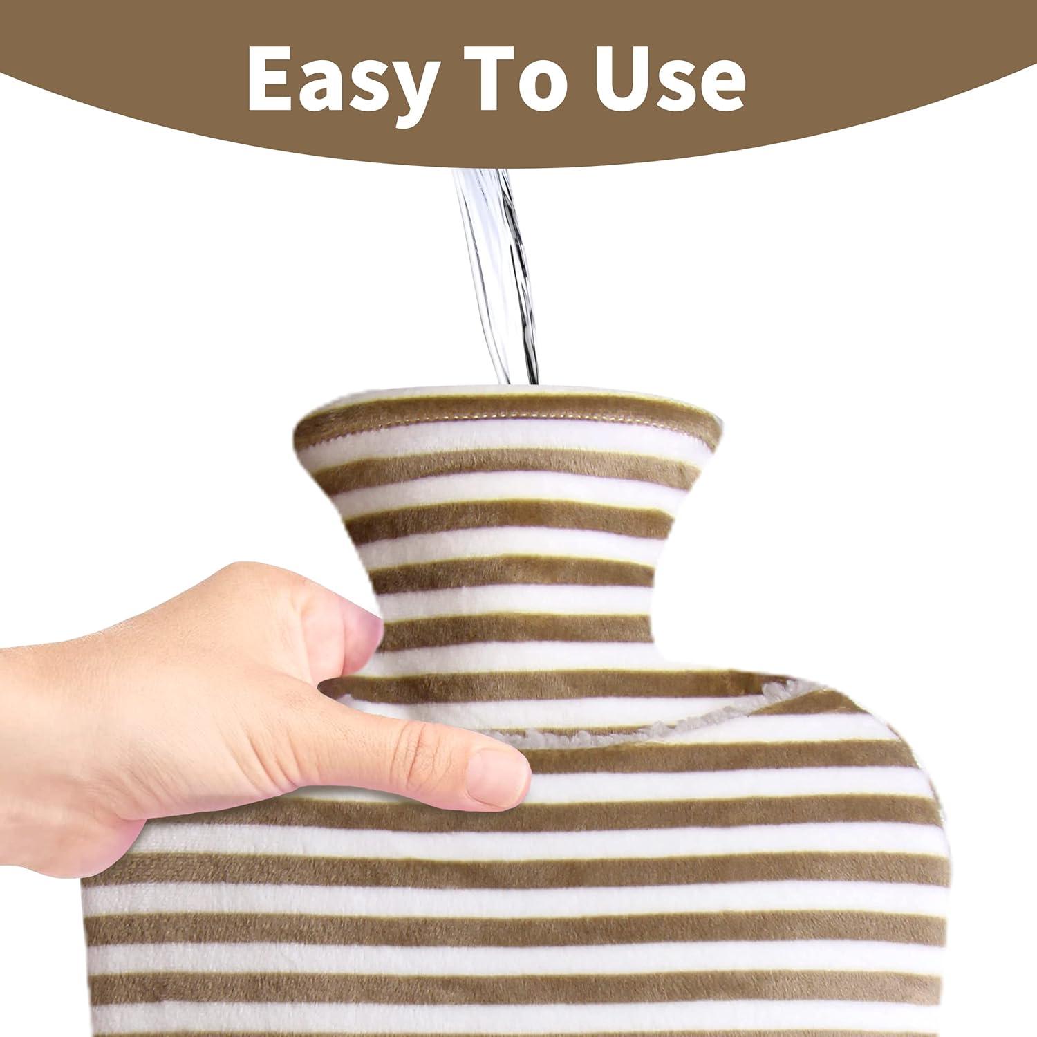 Botella de Agua Caliente DICEVER 2L con Funda Marrón