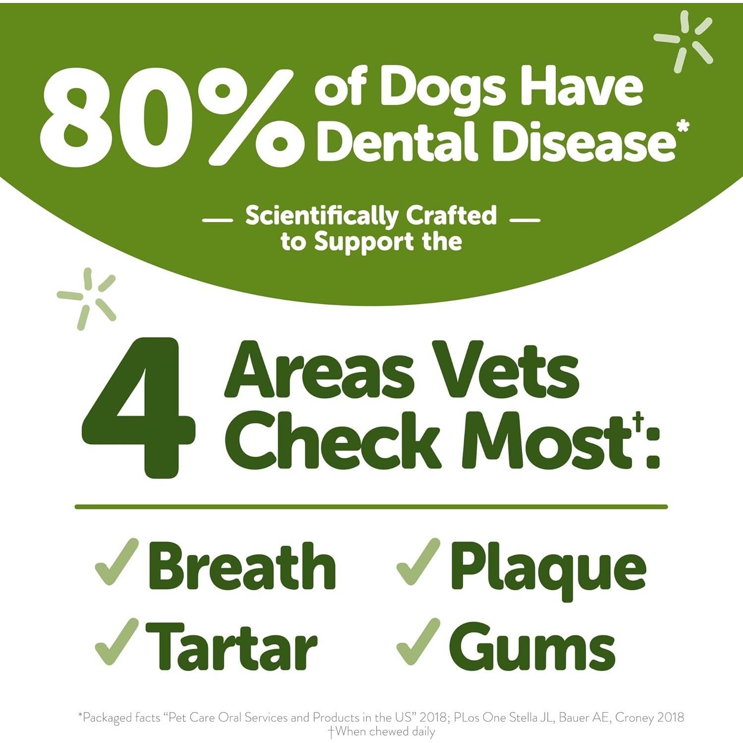 Golosinas Dentales WHIMZEES Freshzees para Perros XS - 56 Unidades