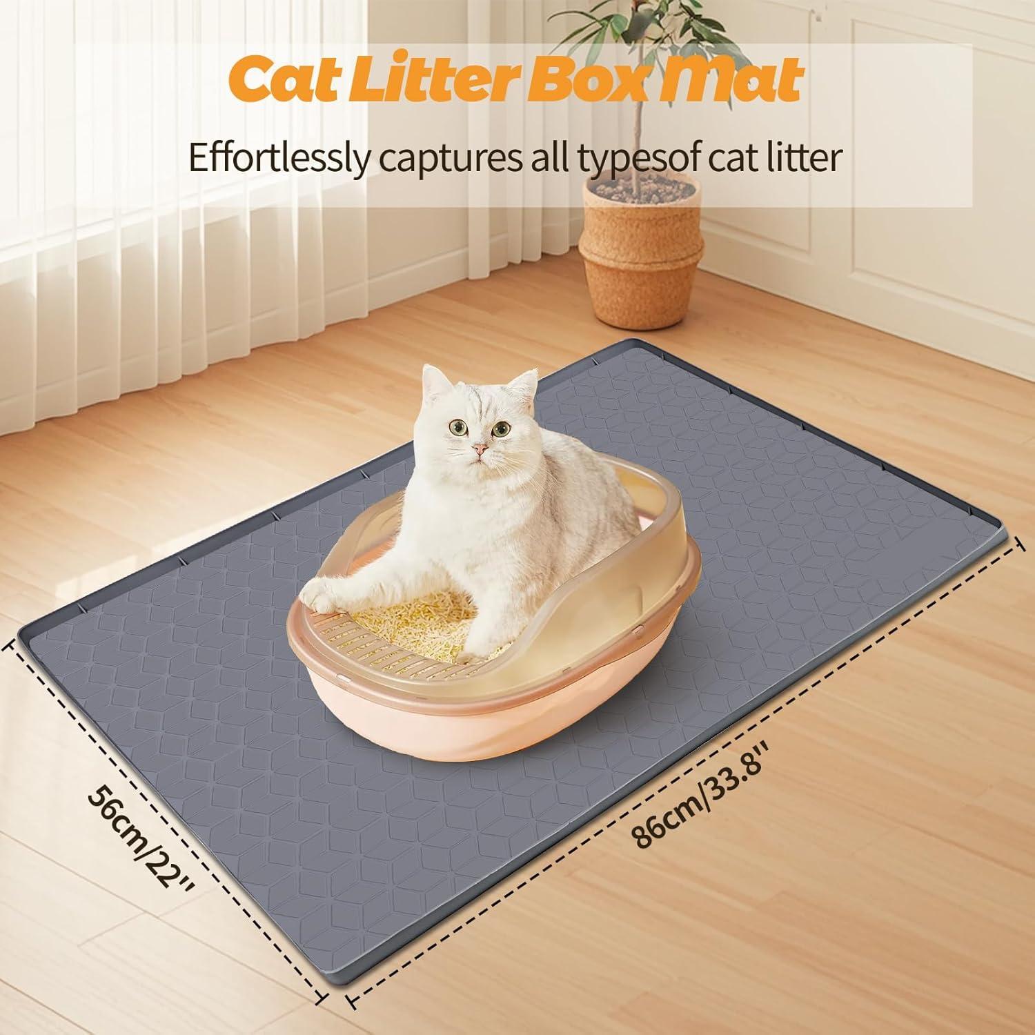 Alfombrilla de Silicona para Comida de Gato Bartuke 86x56cm
