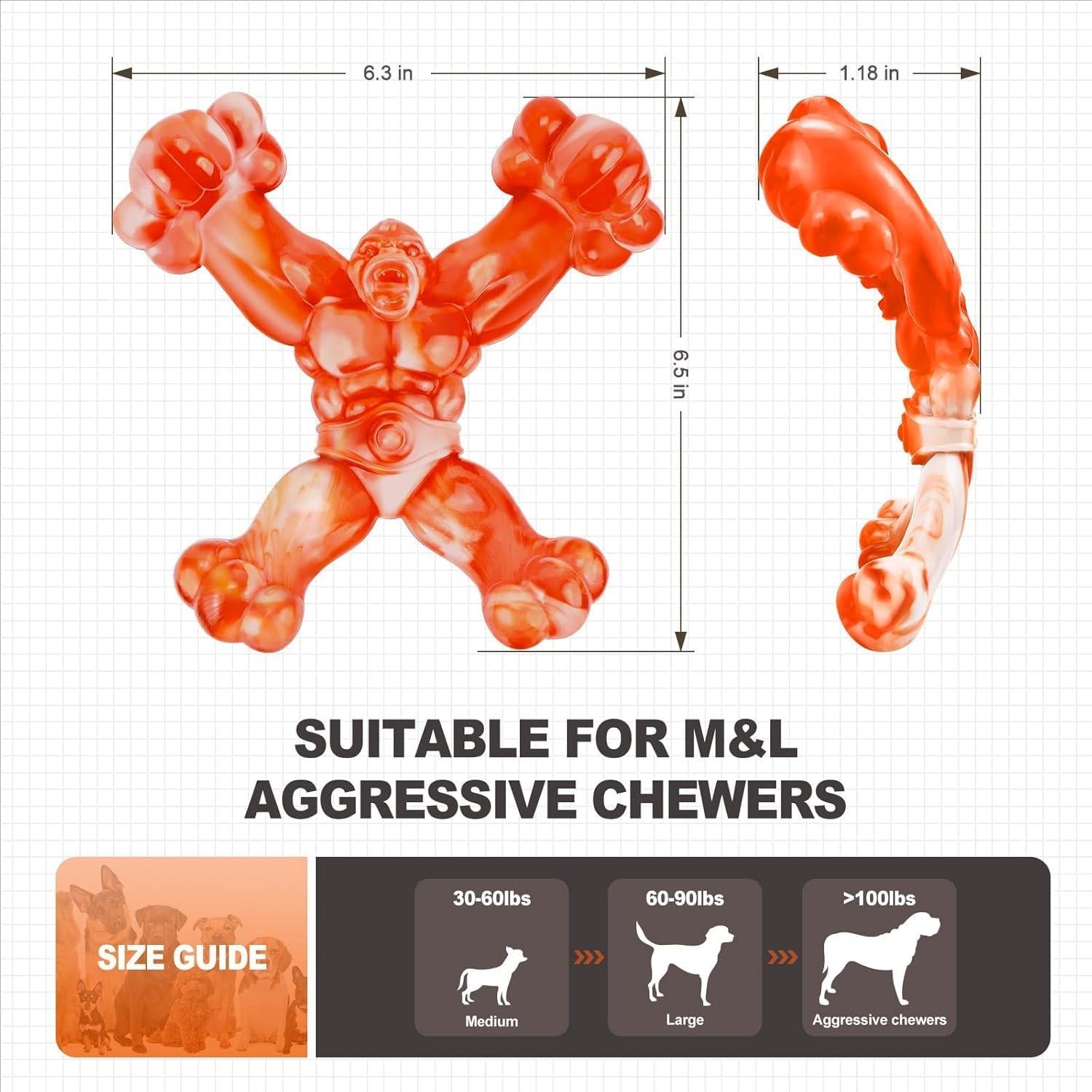 Juguete Indestructible para Perros Grandes BoYoYo 17cm Nylon