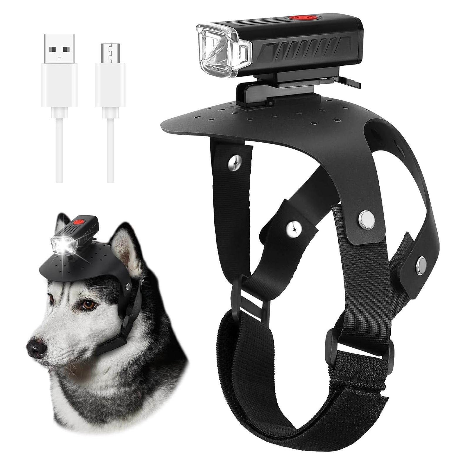 Luz de Cabeza para Perro Wercokt, Recargable, Impermeable, 3 Modos