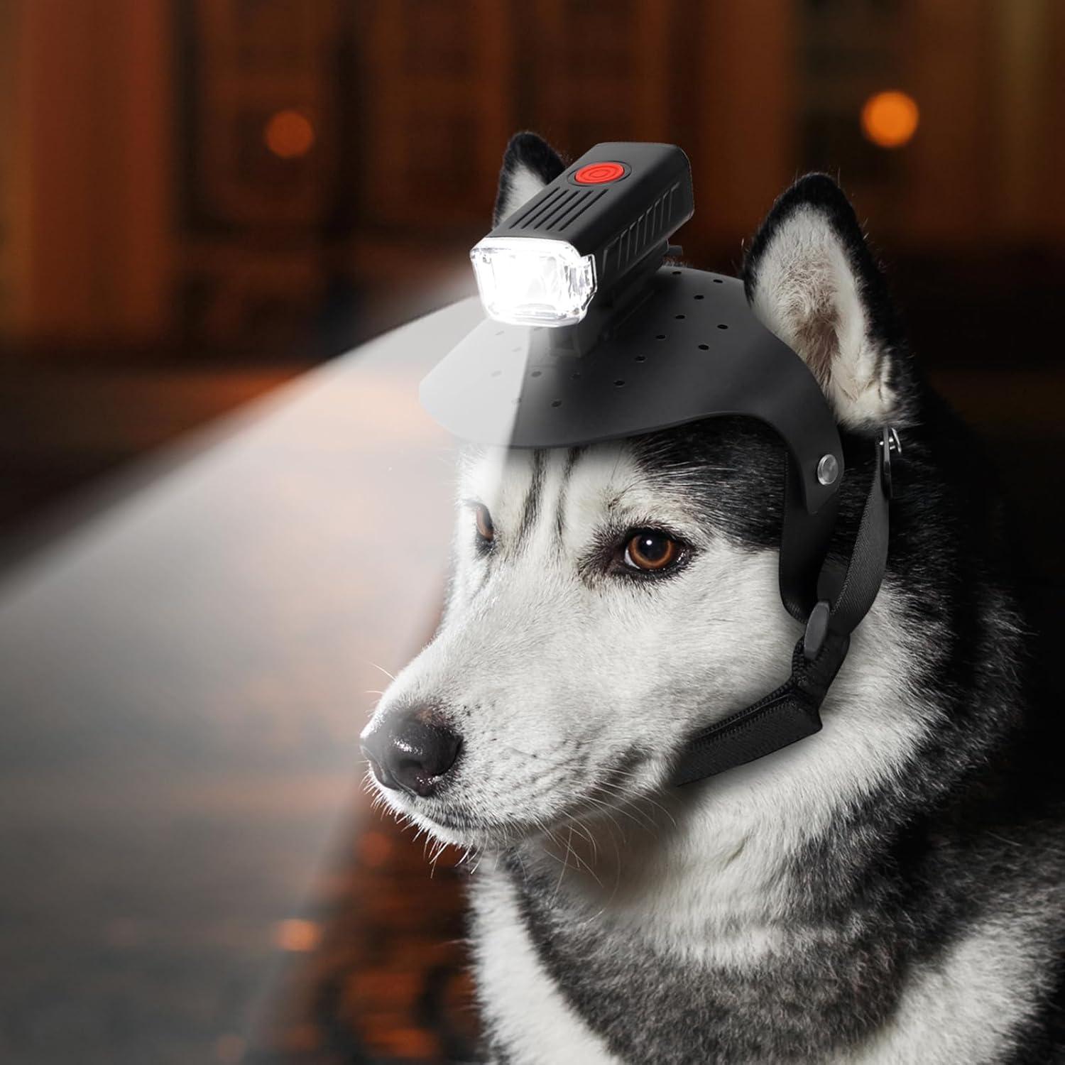 Luz de Cabeza para Perro Wercokt, Recargable, Impermeable, 3 Modos