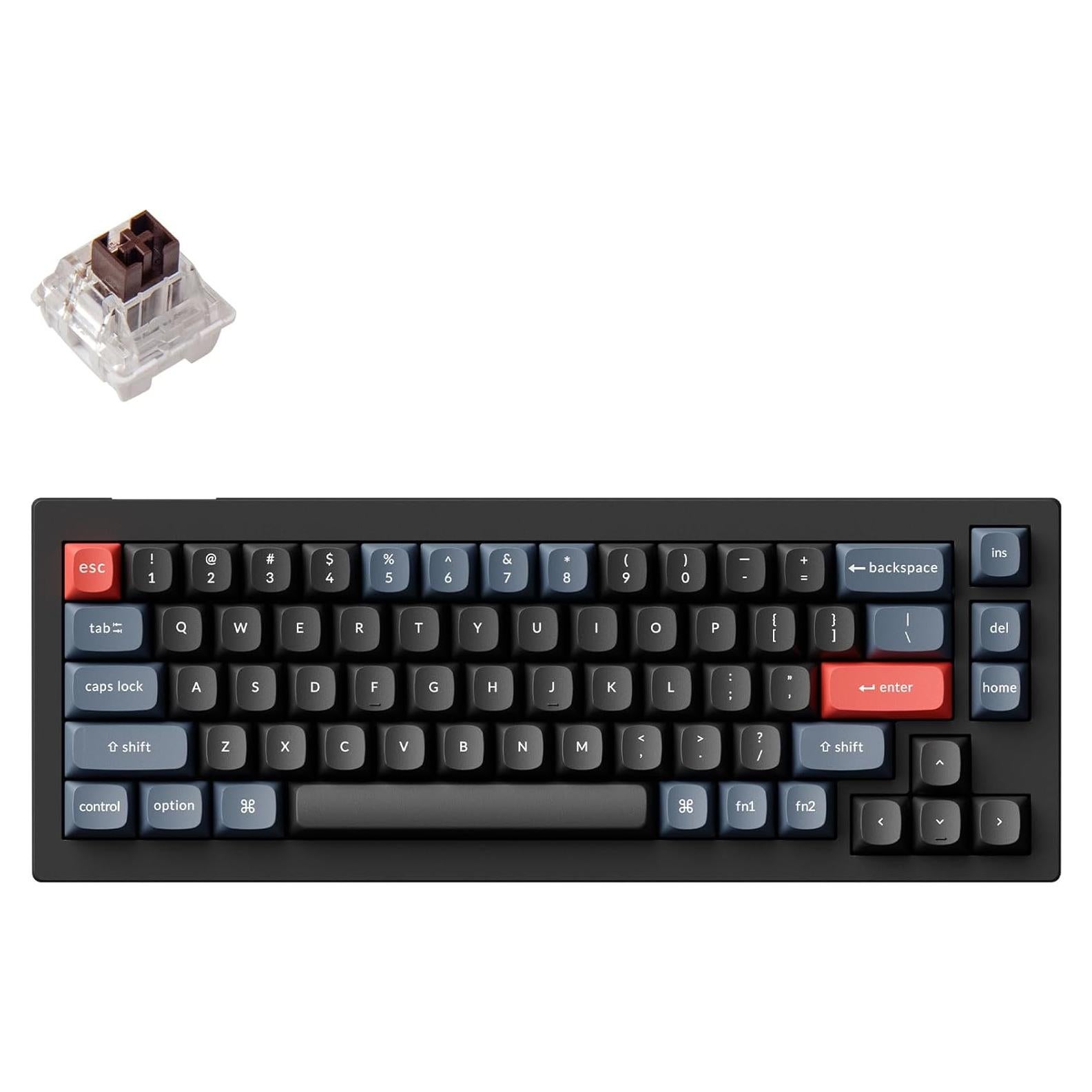 Teclado Mecánico Keychron V2 65% QMK/VIA Intercambiable Negro