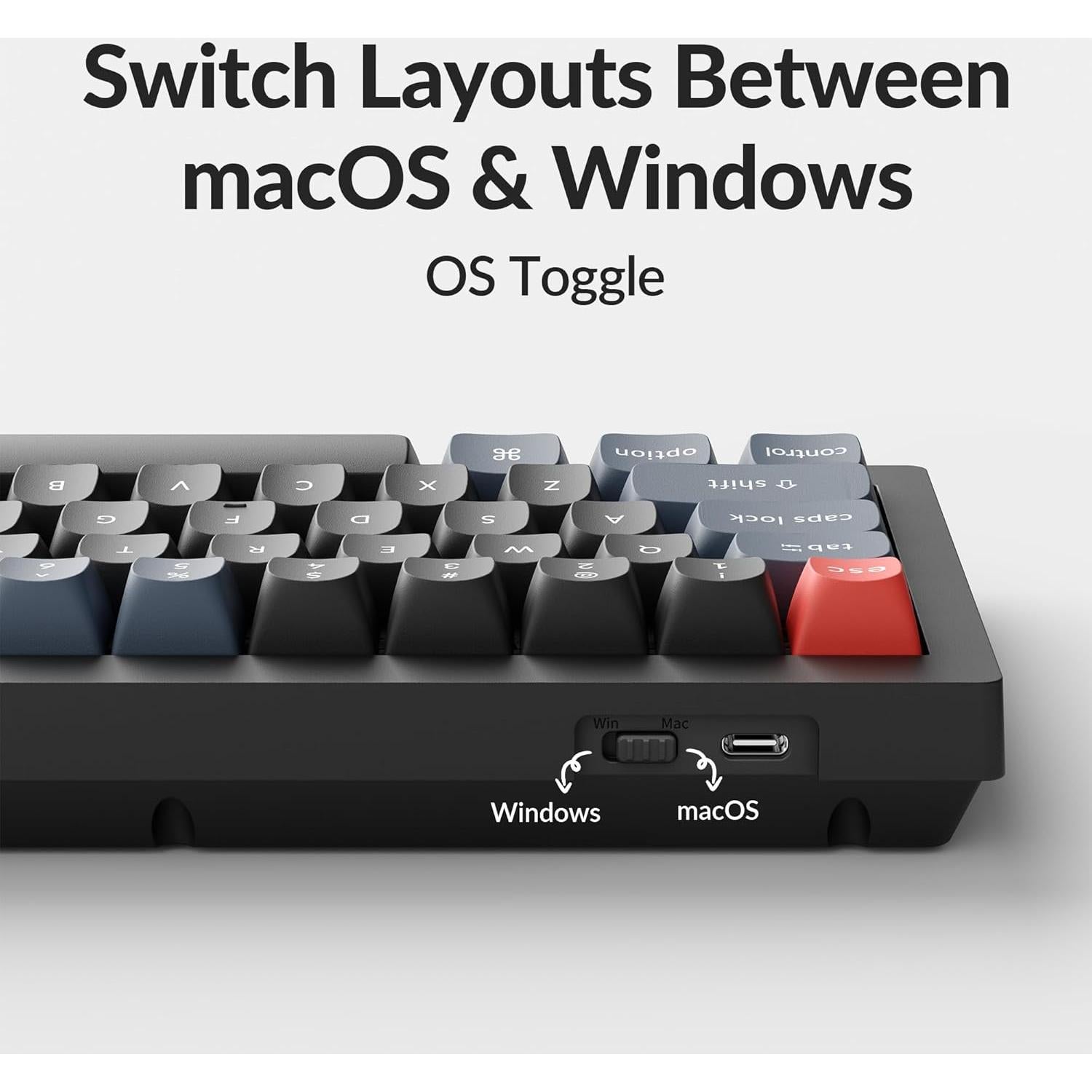 Teclado Mecánico Keychron V2 65% QMK/VIA Intercambiable Negro