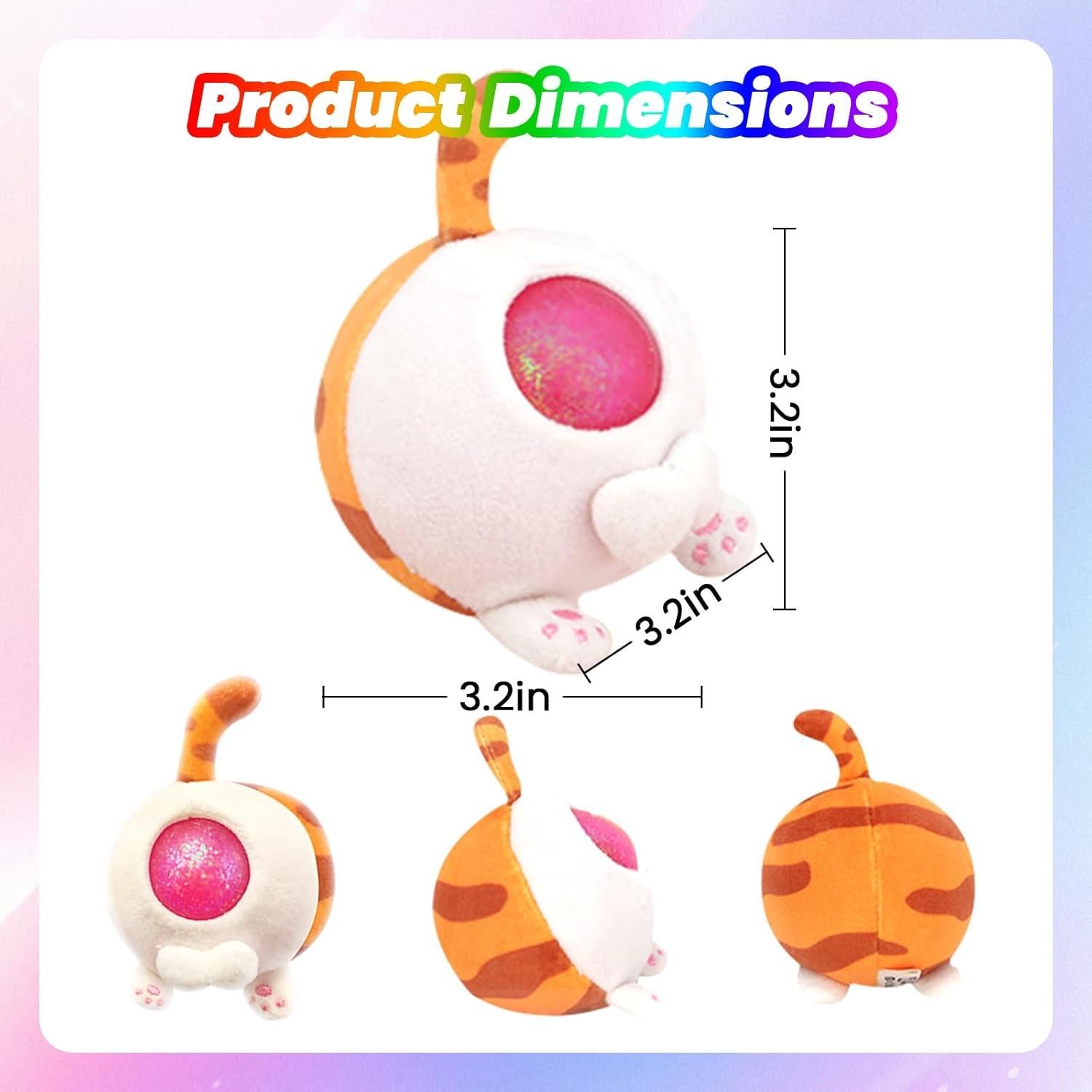 Bola de Estrés Suave Gato Jengibre ManuysreiptMingle 6 cm