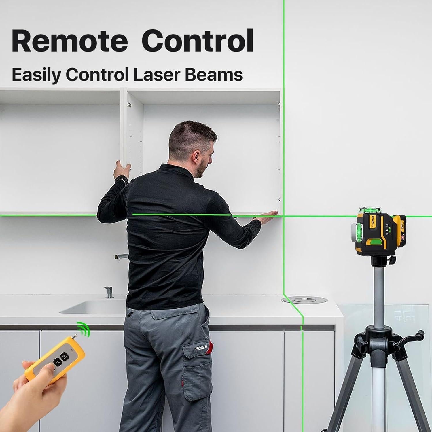 Nivel Láser 360° Autonivelante DegLasers Verde 3x360 con Batería