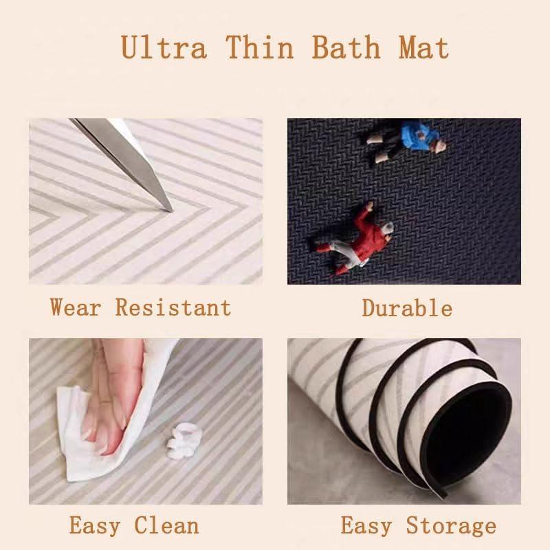 Alfombra de Baño ACCUMTEK Antideslizante 61x43cm Beige