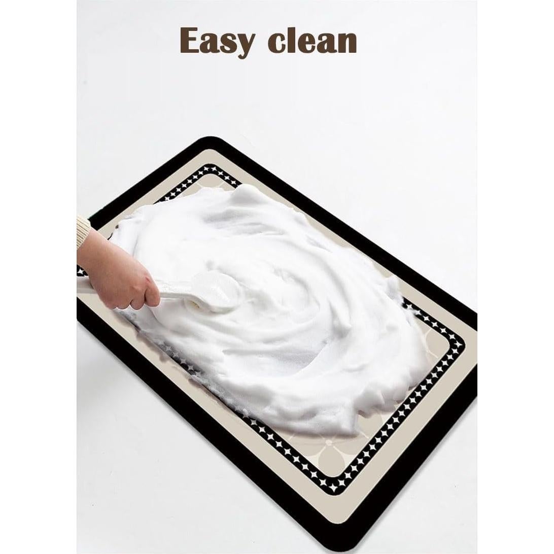 Alfombra de Baño ACCUMTEK Antideslizante 61x43cm Beige