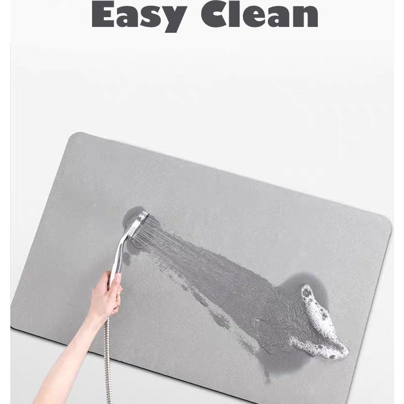 Alfombra de Baño ACCUMTEK Antideslizante 61x43cm Beige