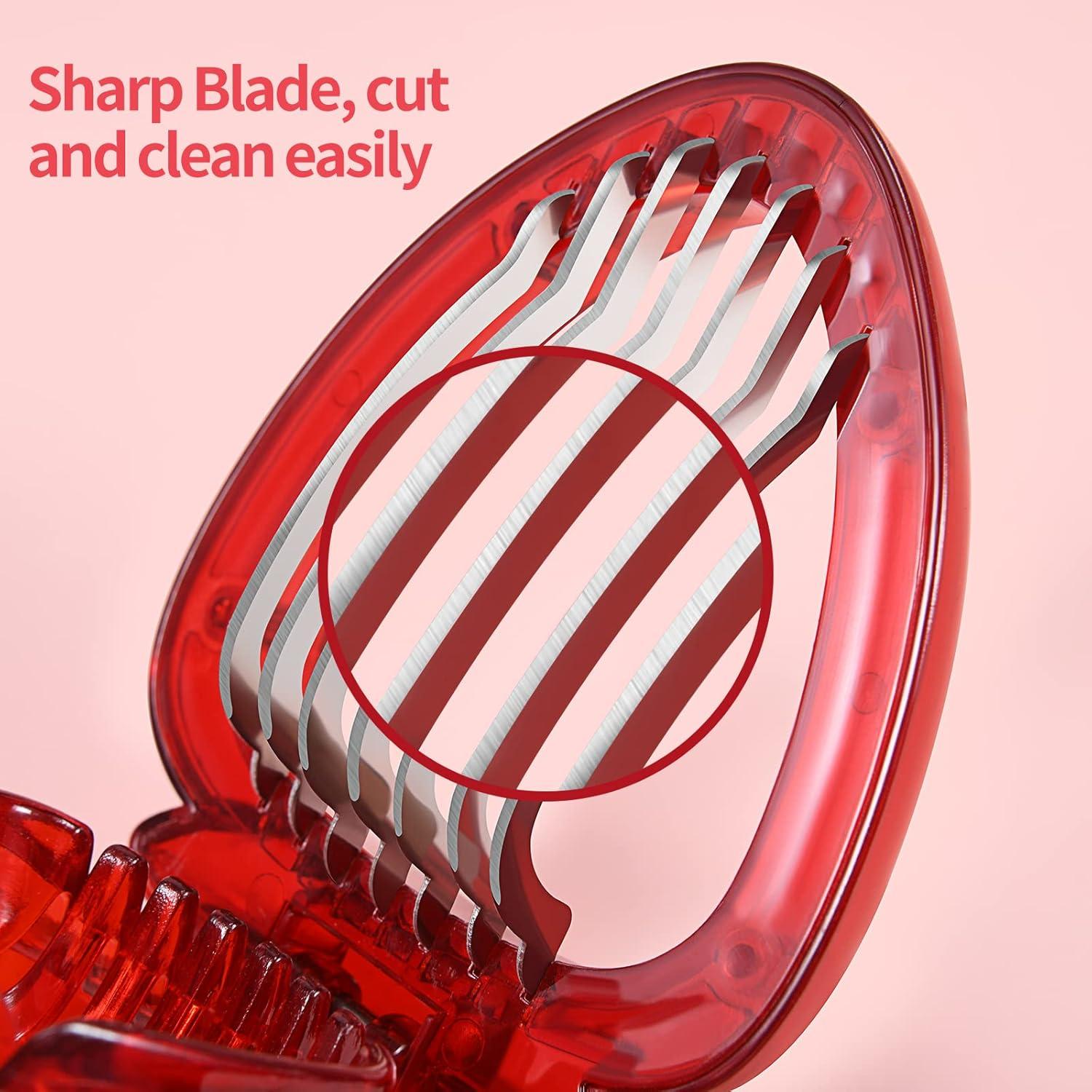 Cortador de Fresas LIFVCNT con Cuchilla de Acero Inoxidable