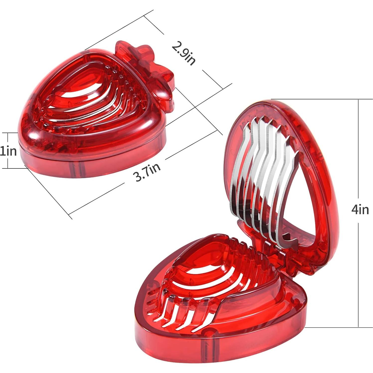 Cortador de Fresas LIFVCNT con Cuchilla de Acero Inoxidable