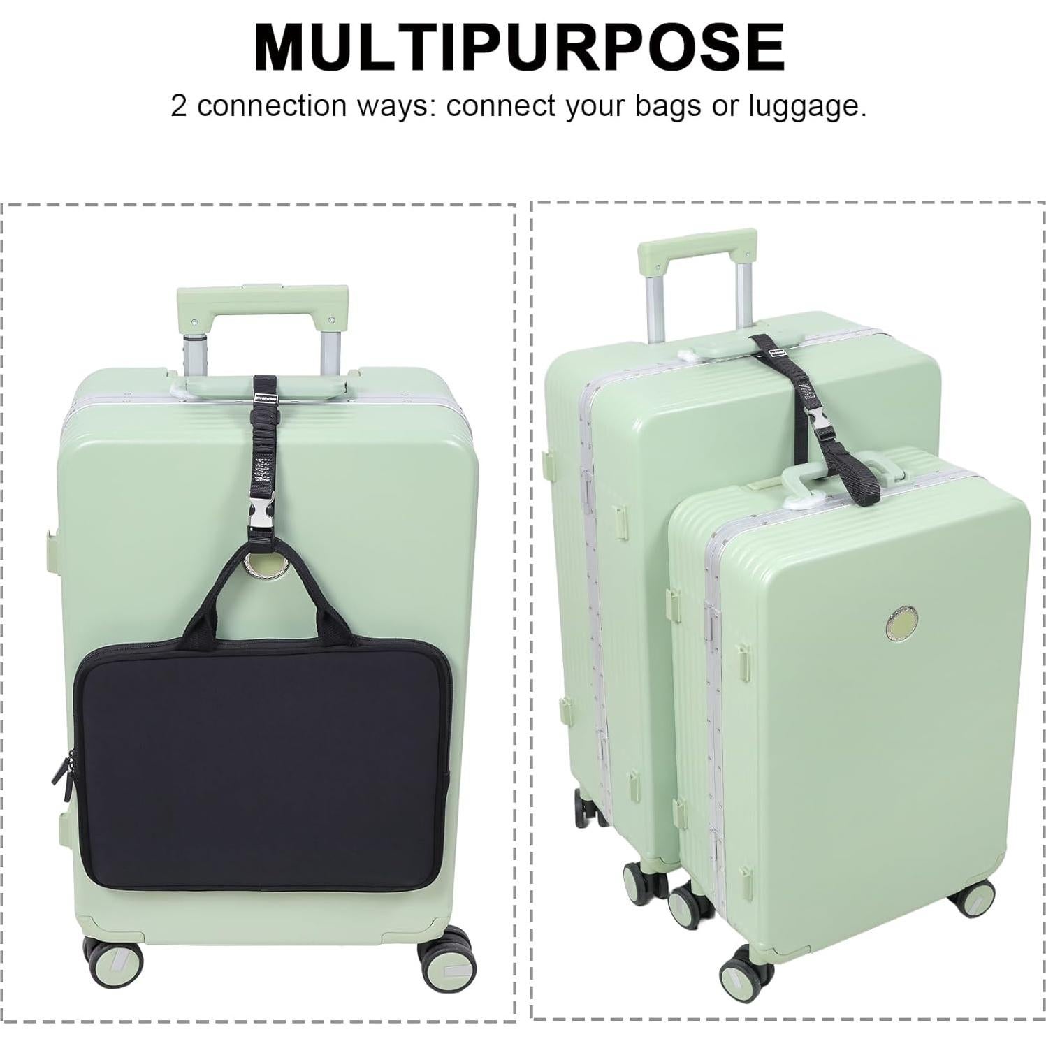 Correas de Equipaje Estirables Vividwise 53.3-93.9 cm Negro