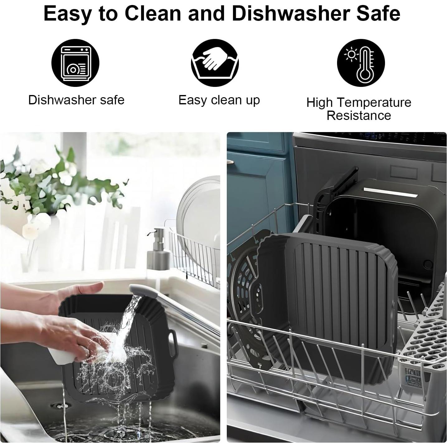 Forros de Silicona Cuadrados PINTAUR 23cm para Freidora de Aire