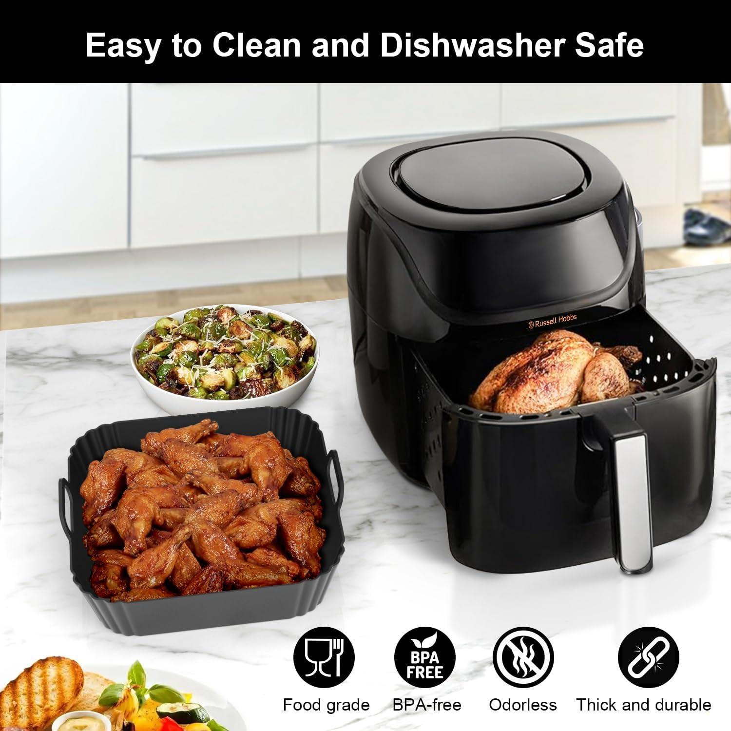 Forros de Silicona Cuadrados PINTAUR 23cm para Freidora de Aire