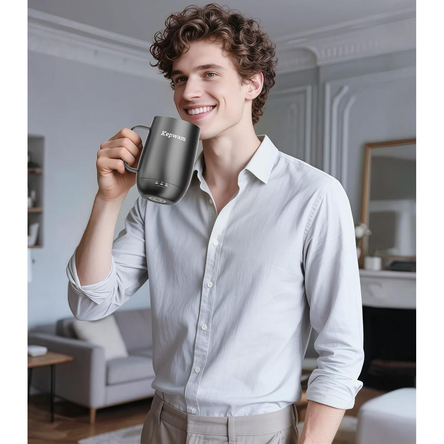 Heated Coffee Mug T2-Plus, 20oz Leading Large Capacity Self Heating Coffee Mug, Up to 8 Hrs Battery & Hot Up to 149℉, Smart Coffee Mug for Women, Men