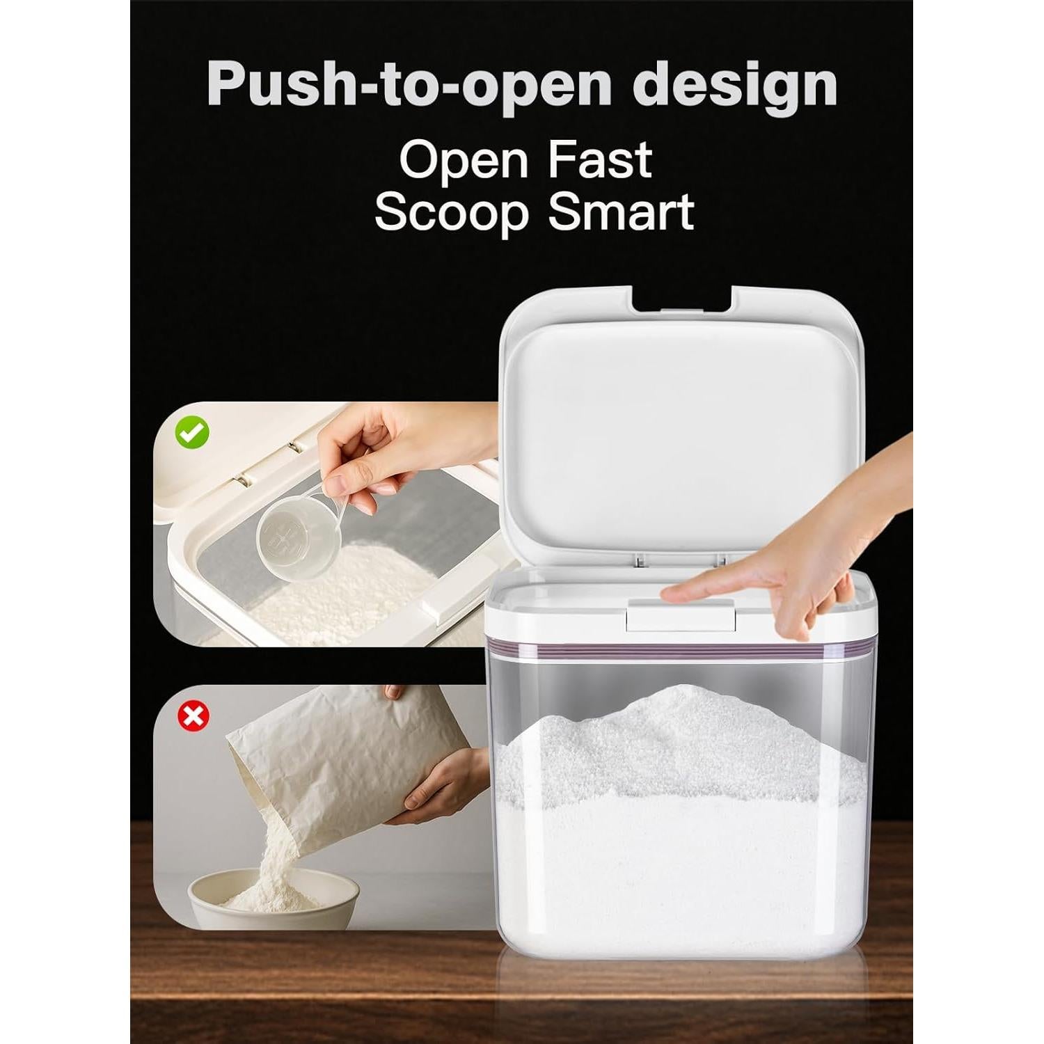 Dispensador de arroz 2.8L LivLab Mker hermético transparente