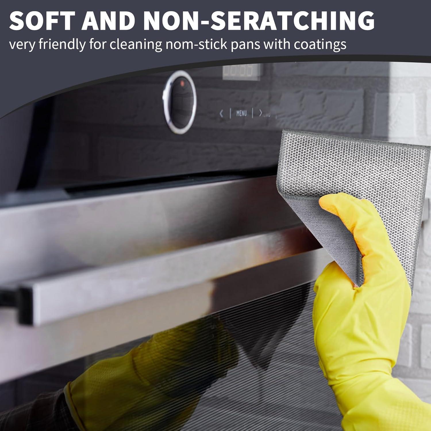 Estropajo de Acero Inoxidable PIPUHA 2 en 1 + Paño Microfibra