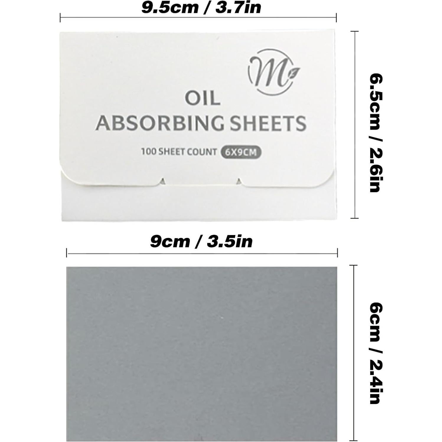 Hojas Absorbentes de Aceite Facial de Carbón de Bambú 600 Unidades