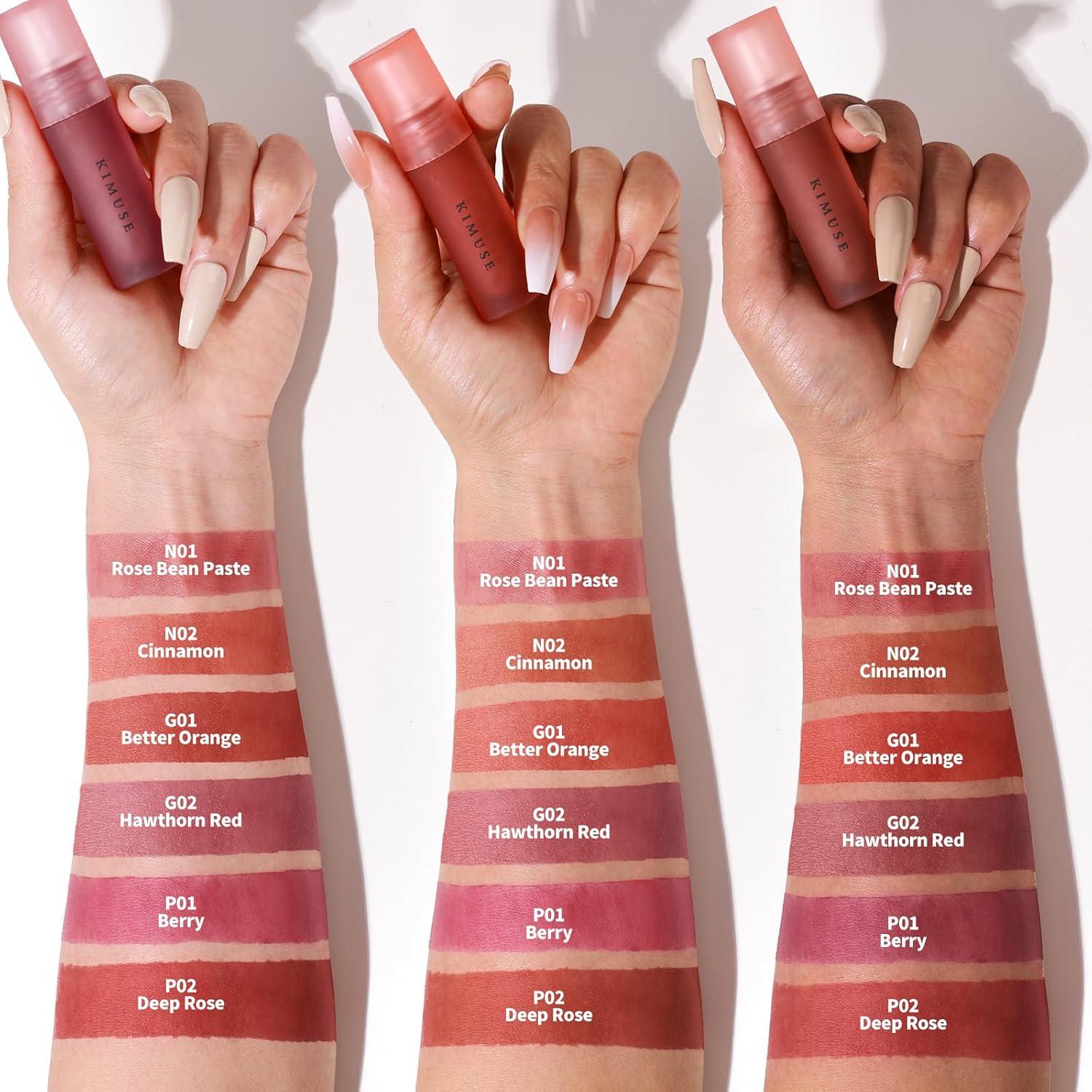 Set de 6 Tintes de Labios Acuáticos KIMUSE Hidratantes