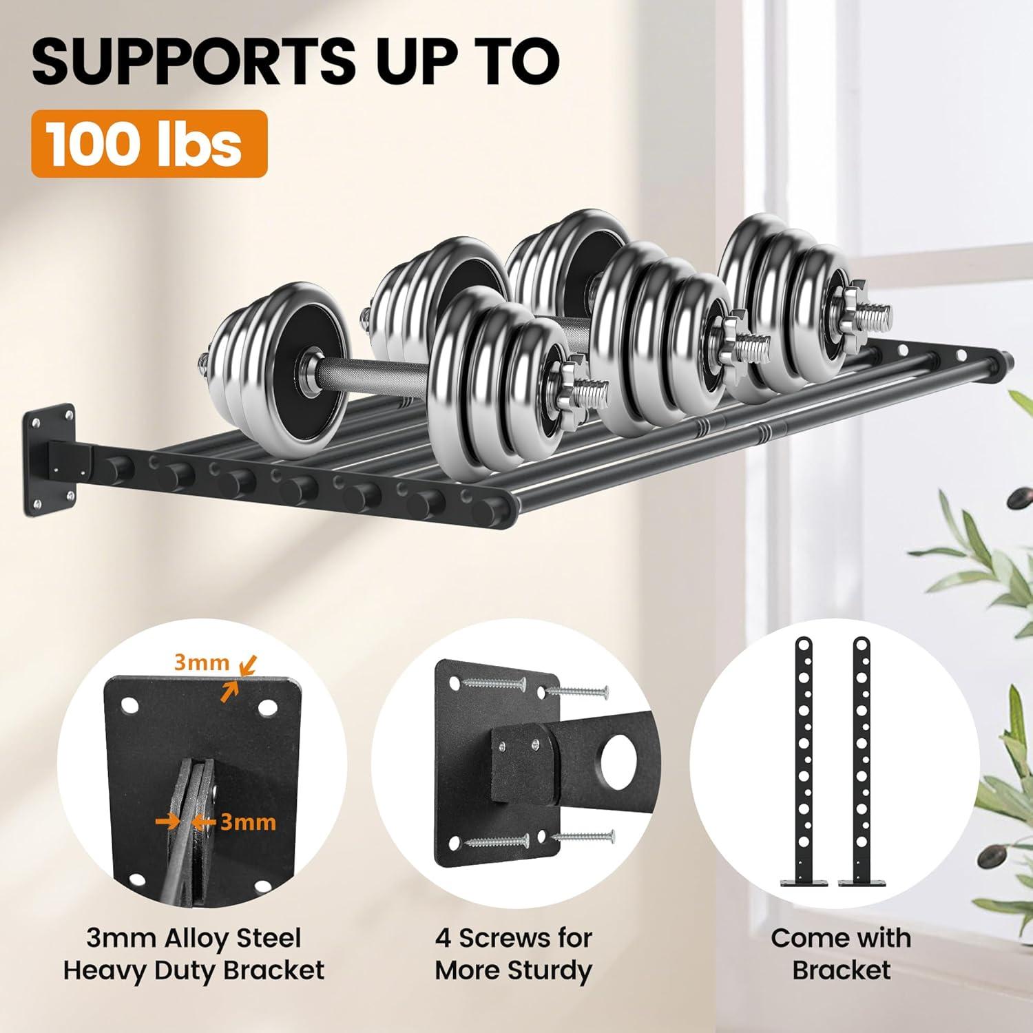 Estante Plegable para Secar Ropa Scisum 76 cm Montaje en Pared