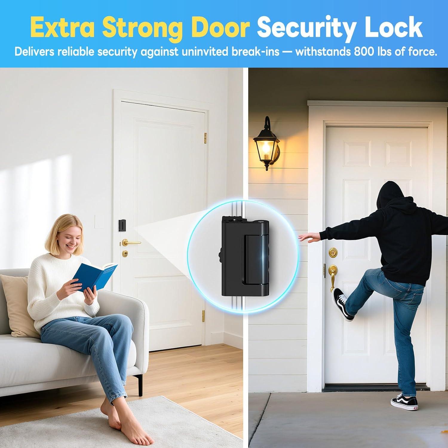 Cerradura de refuerzo portátil Mixizigoz - Seguridad sin perforación