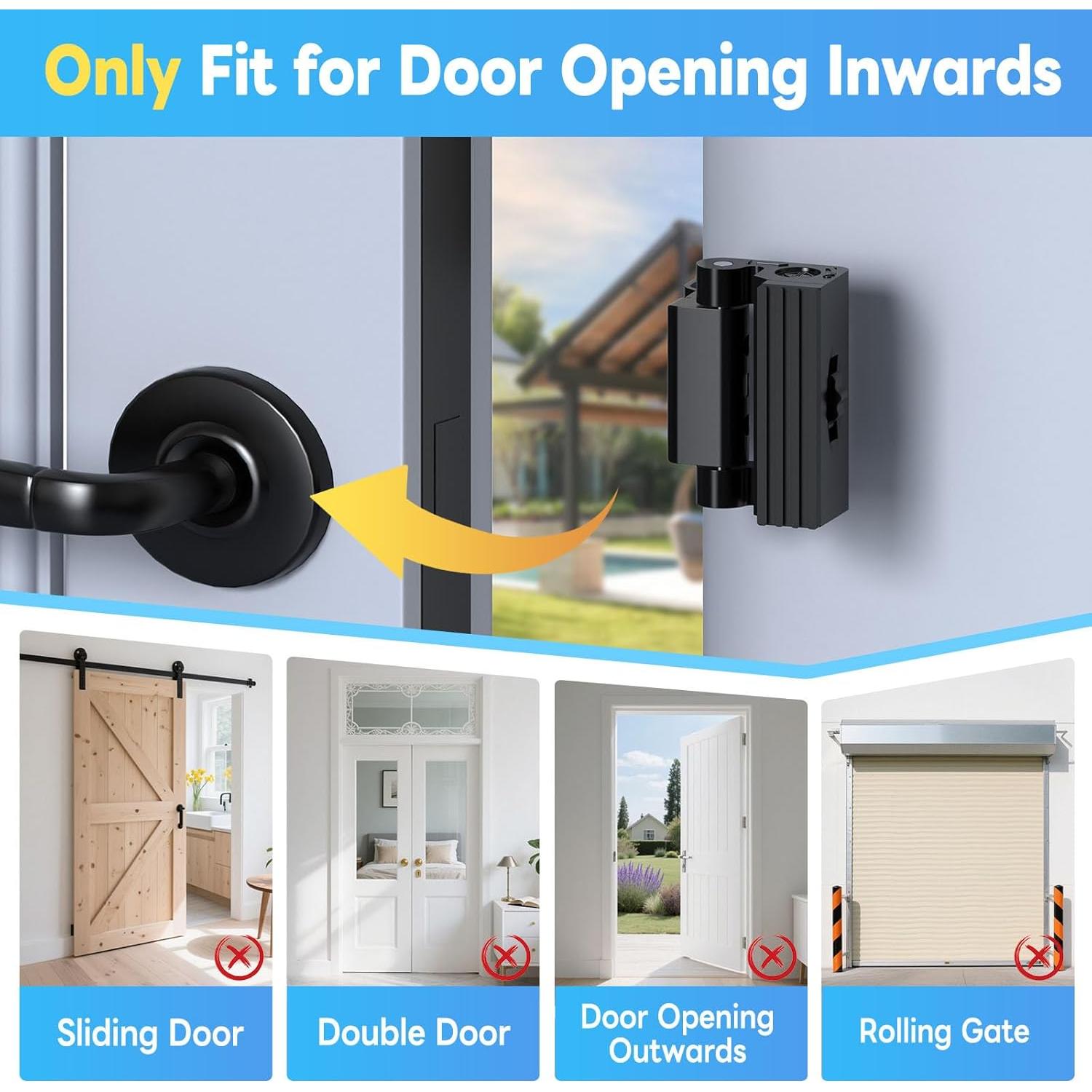 Cerradura de refuerzo portátil Mixizigoz - Seguridad sin perforación