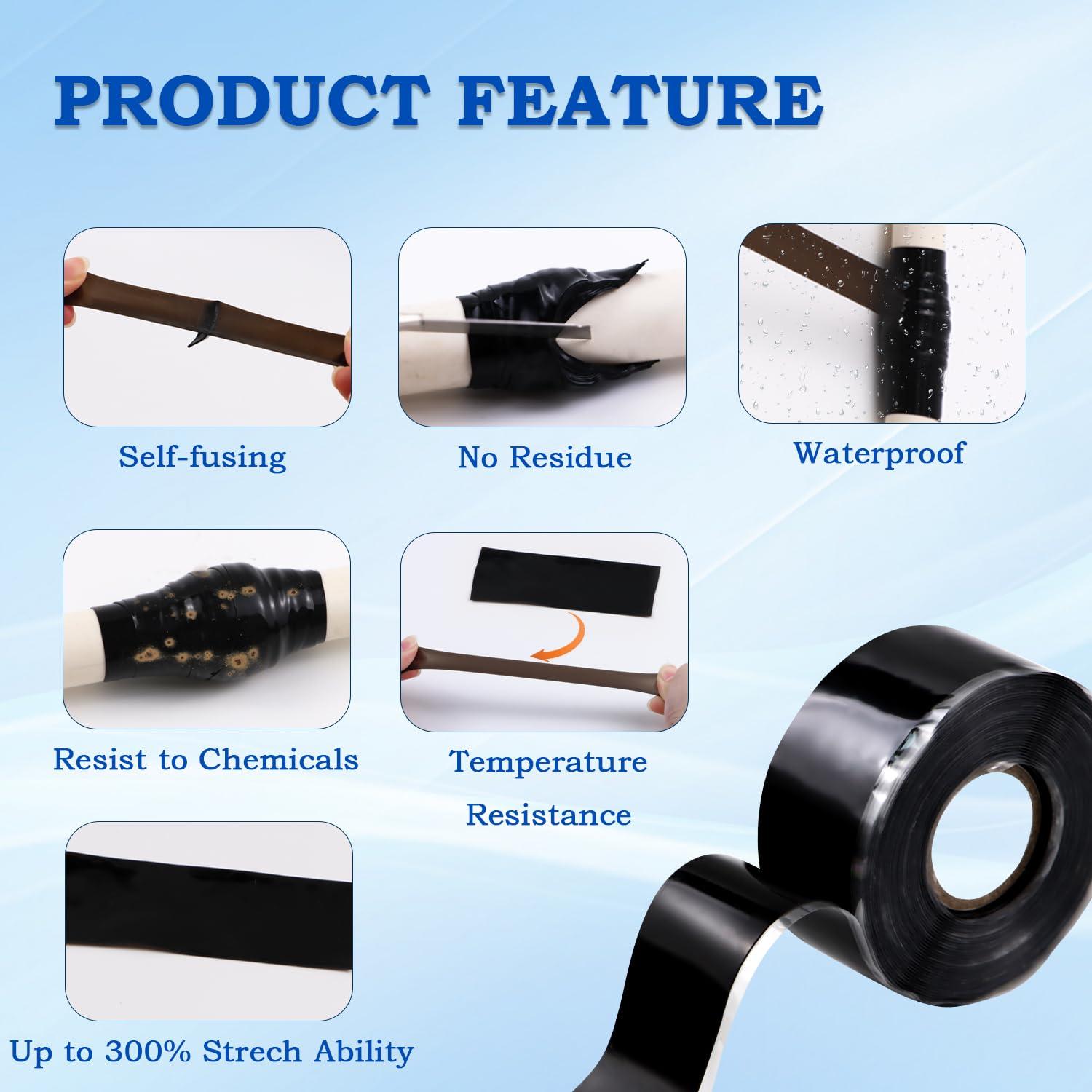 Cinta de Silicona Auto-Fusionante Sunroda 2.54cm x 5m Impermeable