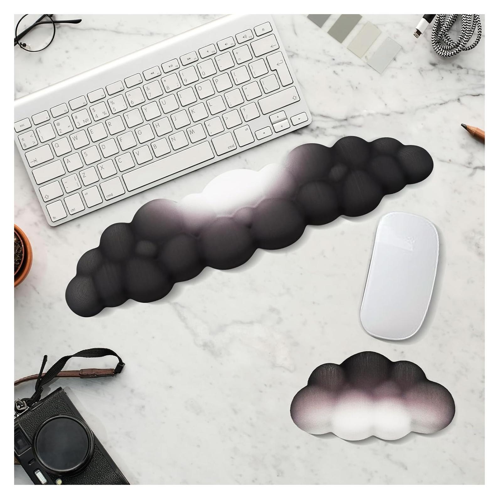 Reposamuñecas Ergonómico Nube XHKDSYMC - 2 Piezas Negro