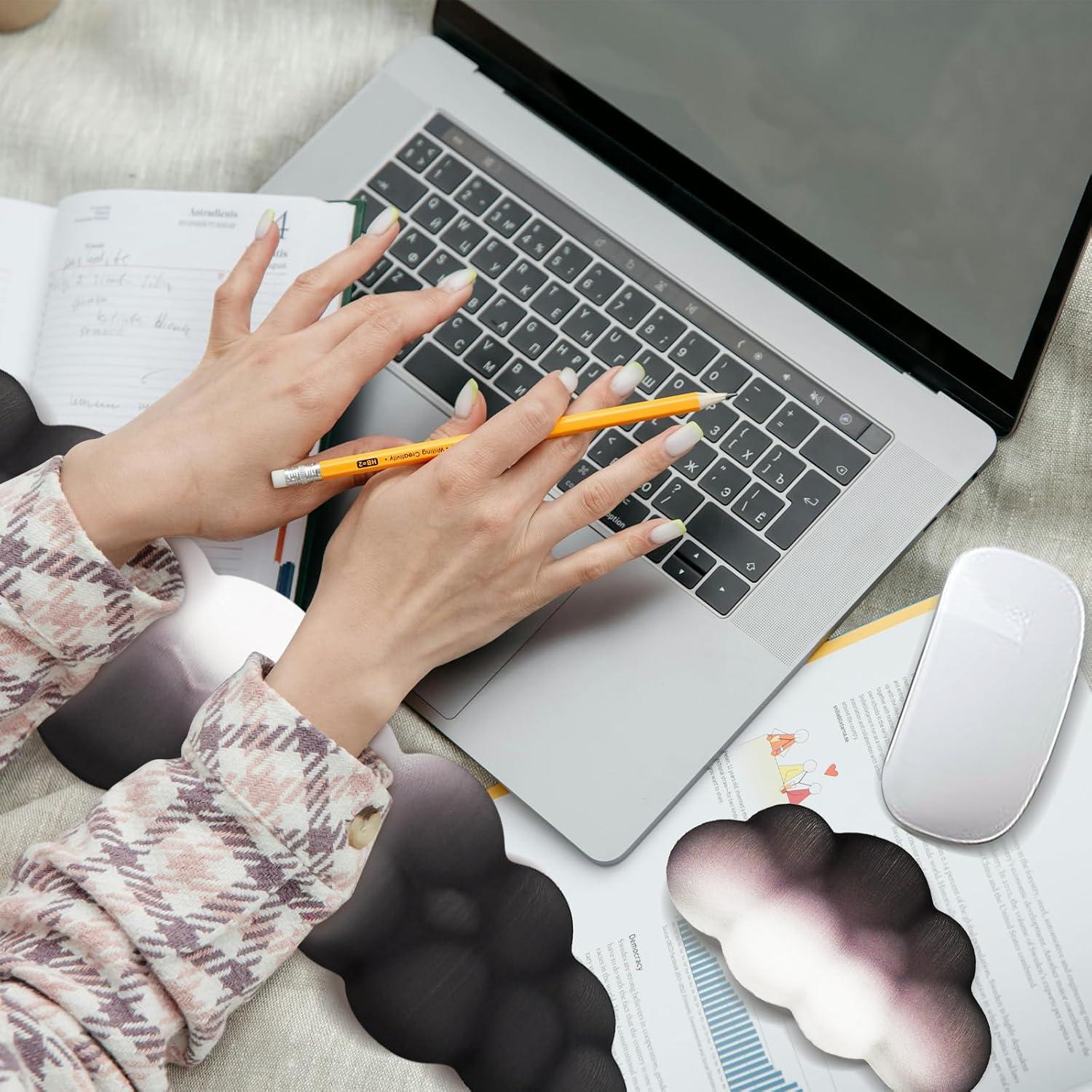 Reposamuñecas Ergonómico Nube XHKDSYMC - 2 Piezas Negro