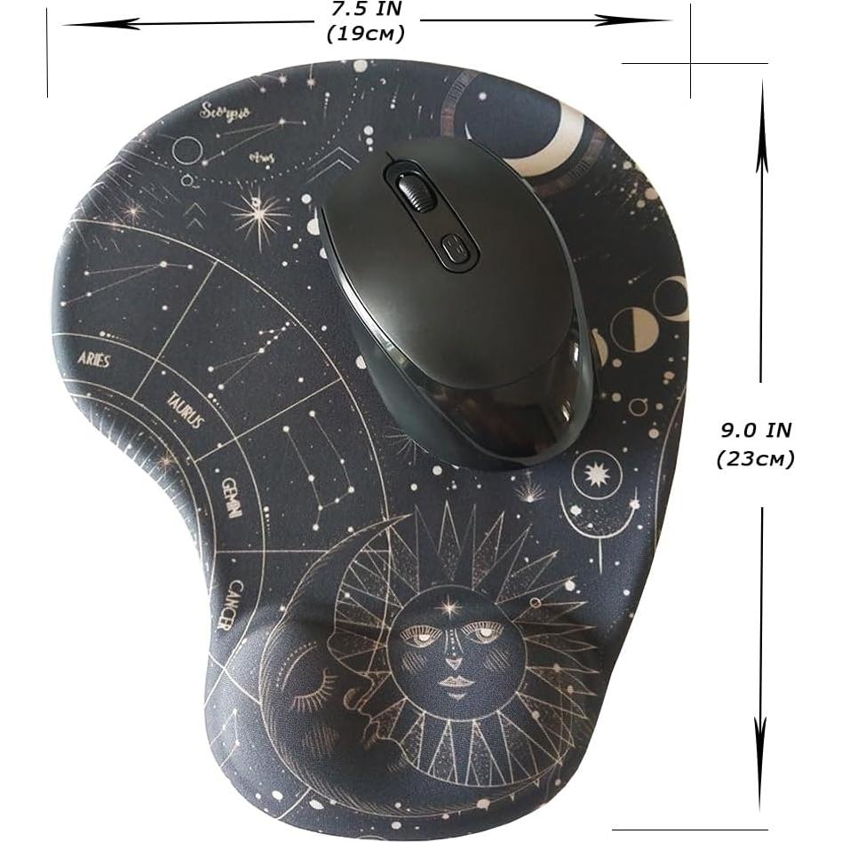 Almohadilla de Ratón Ergonómica BETOMSPS con Soporte Negro