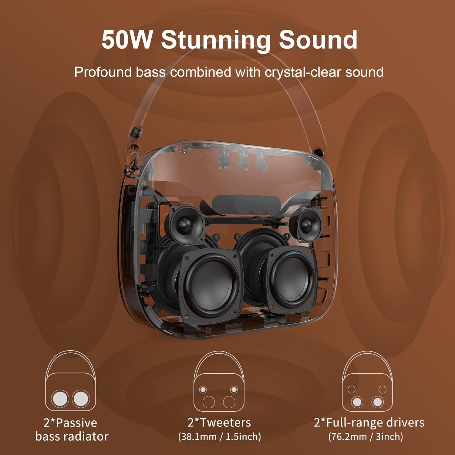 Altavoz Bluetooth DOSS SoundBox H100 50W 24H Reproducción