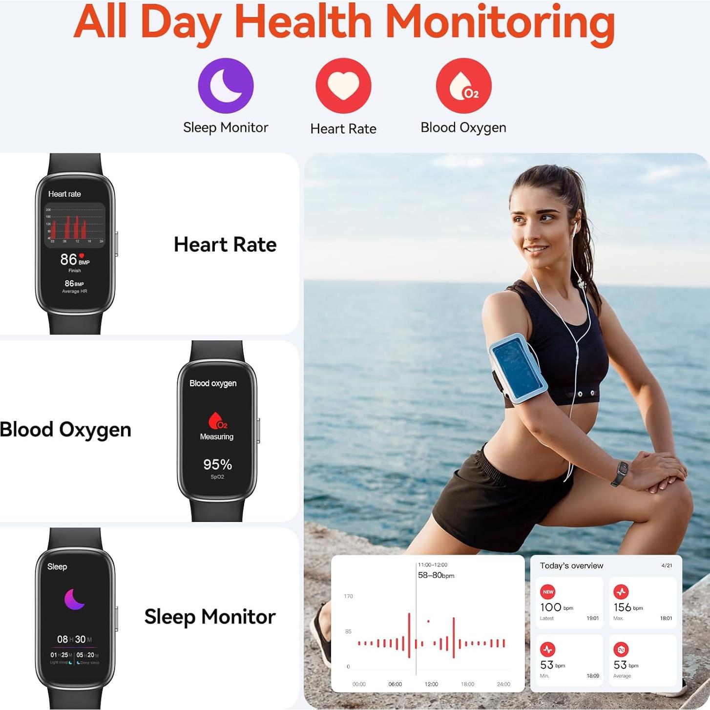 Reloj Inteligente VPSTAY con Monitoreo de Salud y Actividad