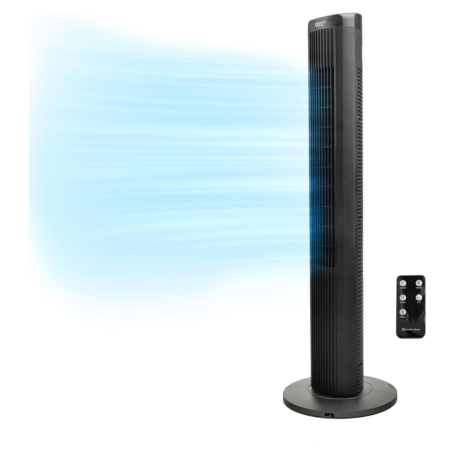 Ventilador de Torre Oscilante Comfort Zone 40" Control Remoto