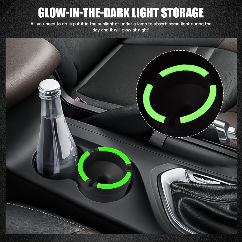 Cenicero para coche Lyxheth fluorescente negro 11cm
