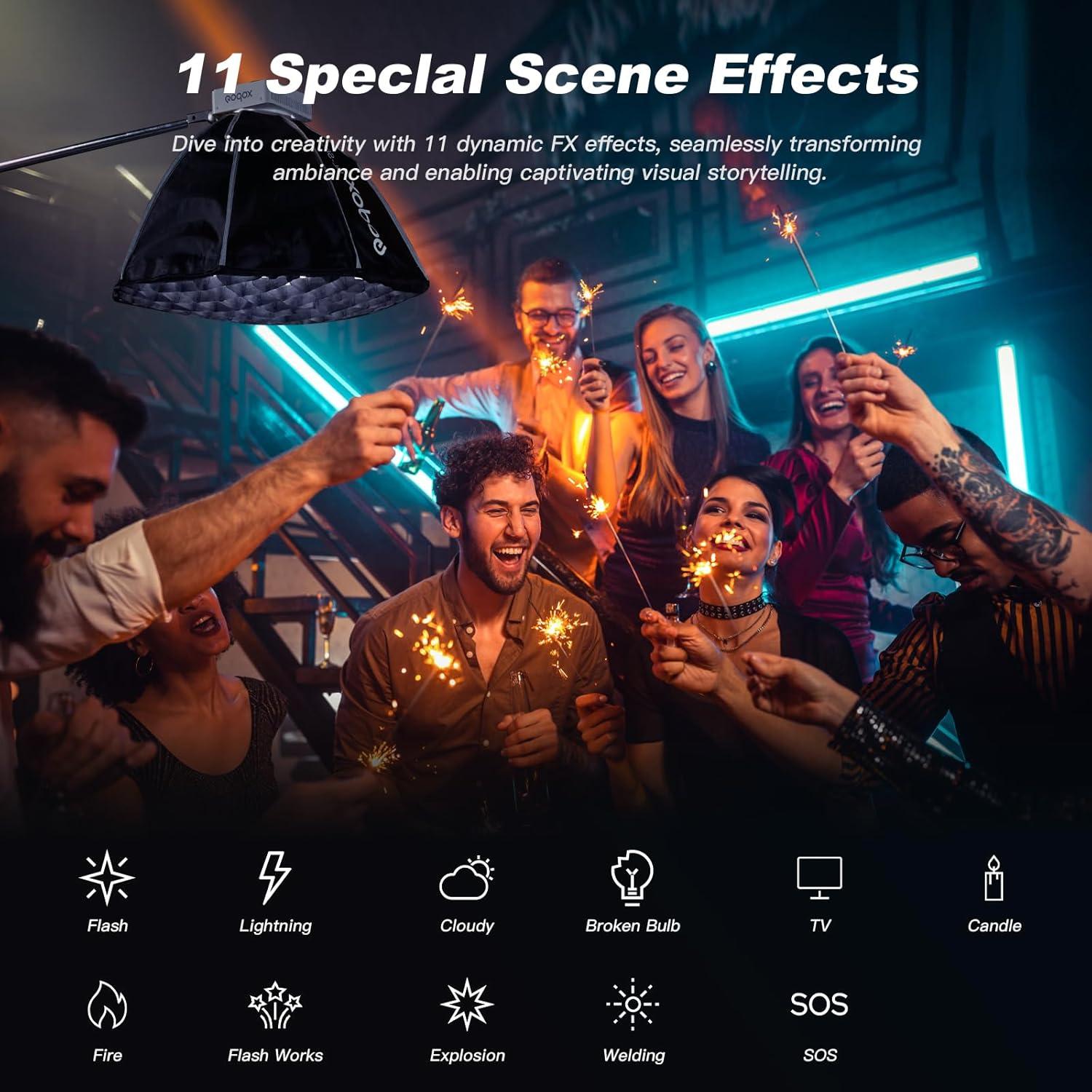 Godox ML100Bi 120W Luz LED Bi-Color 2800K-6500K para Video