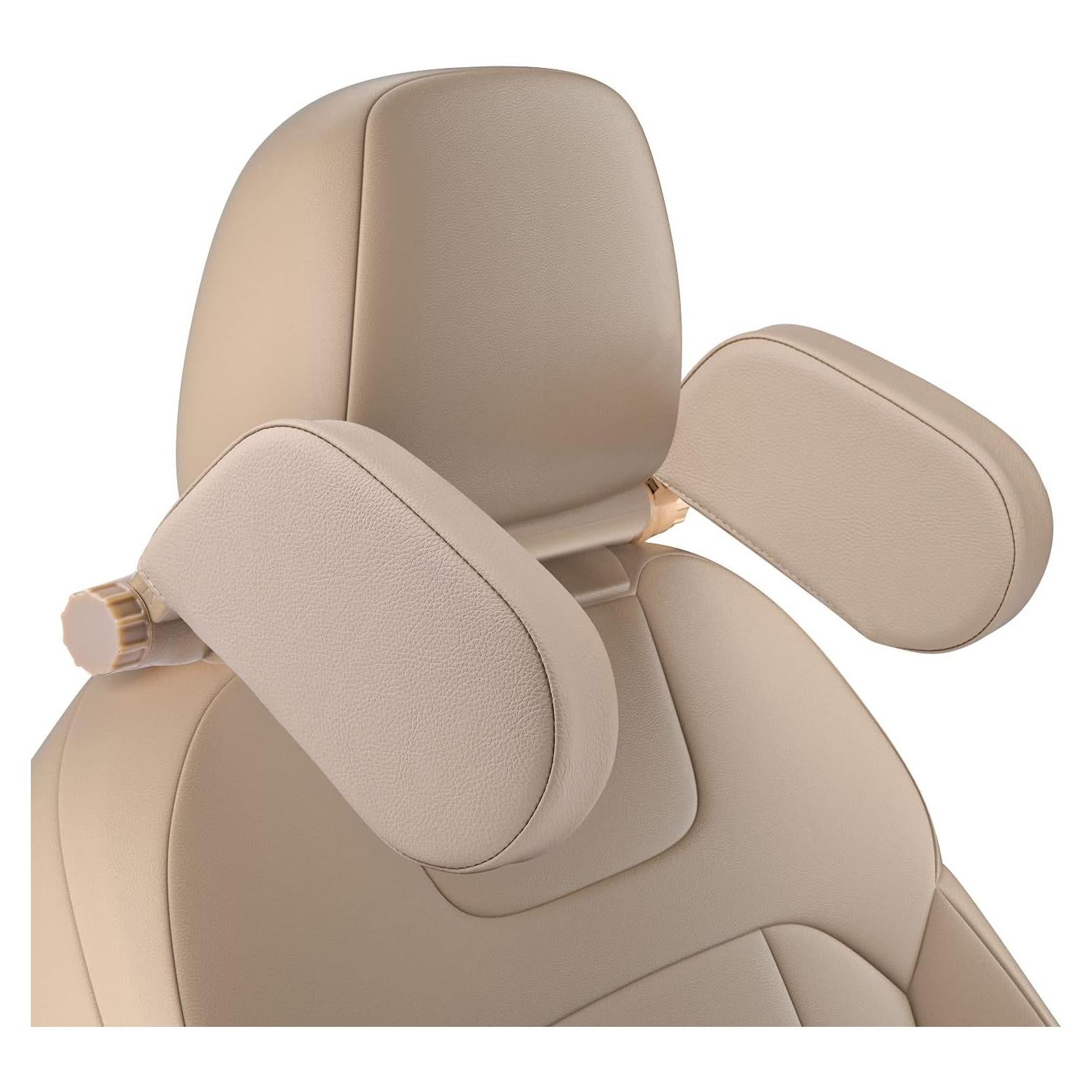 Cojín de Cabeza Ajustable Heapany para Asiento de Coche Beige