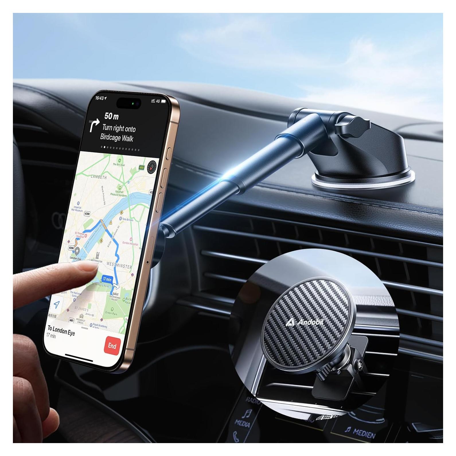 Soporte Magnético 3 en 1 Andobil para Teléfono de Coche