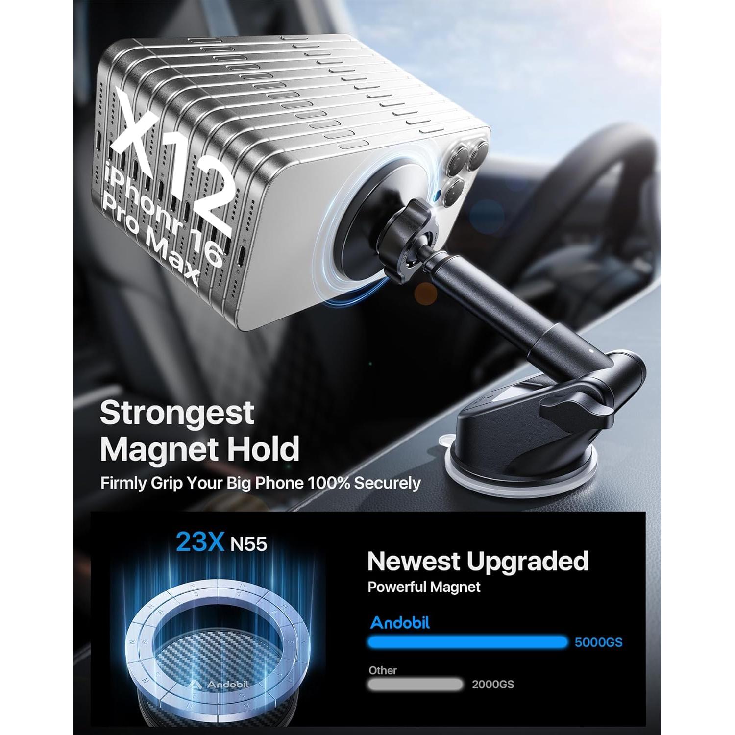 Soporte Magnético 3 en 1 Andobil para Teléfono de Coche