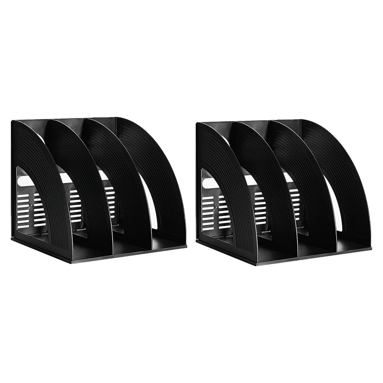 Soporte de Revistas Marte Vanci 3 Secciones Negro