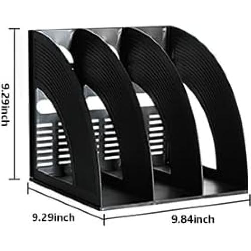 Soporte de Revistas Marte Vanci 3 Secciones Negro