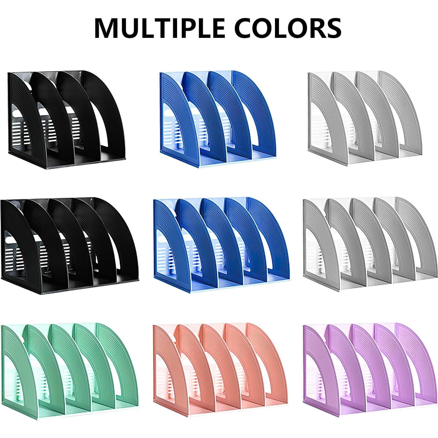 Soporte de Revistas Marte Vanci 3 Secciones Negro