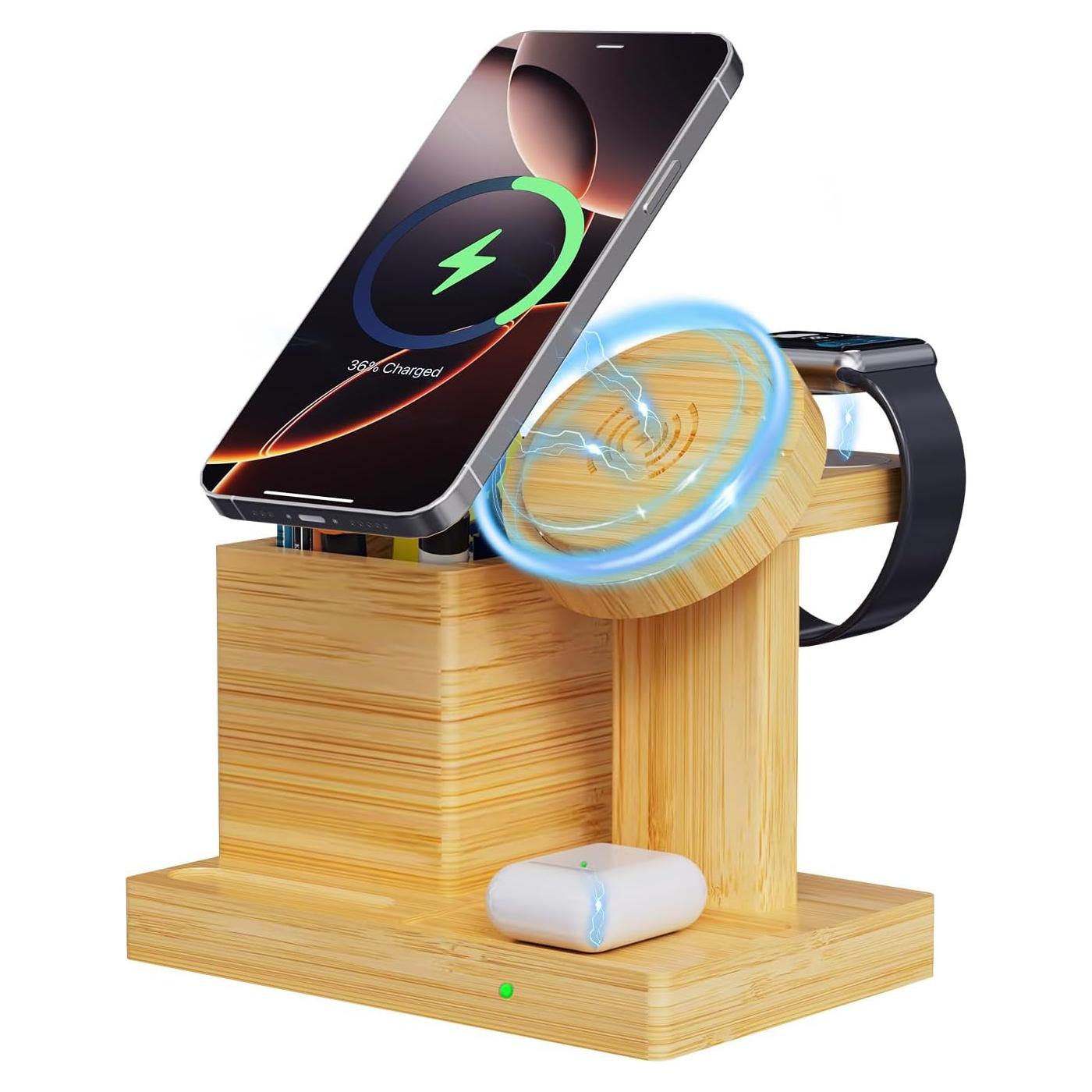 Cargador Inalámbrico 4 en 1 OTHO-CW01 para iPhone y iWatch