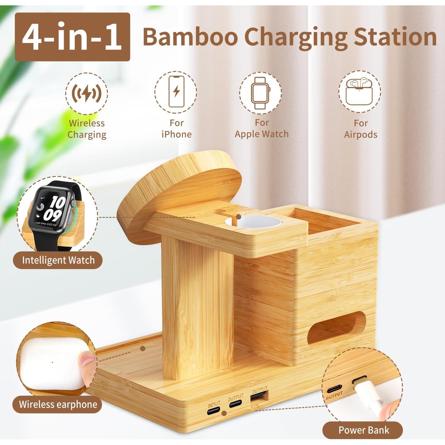 Cargador Inalámbrico 4 en 1 OTHO-CW01 para iPhone y iWatch